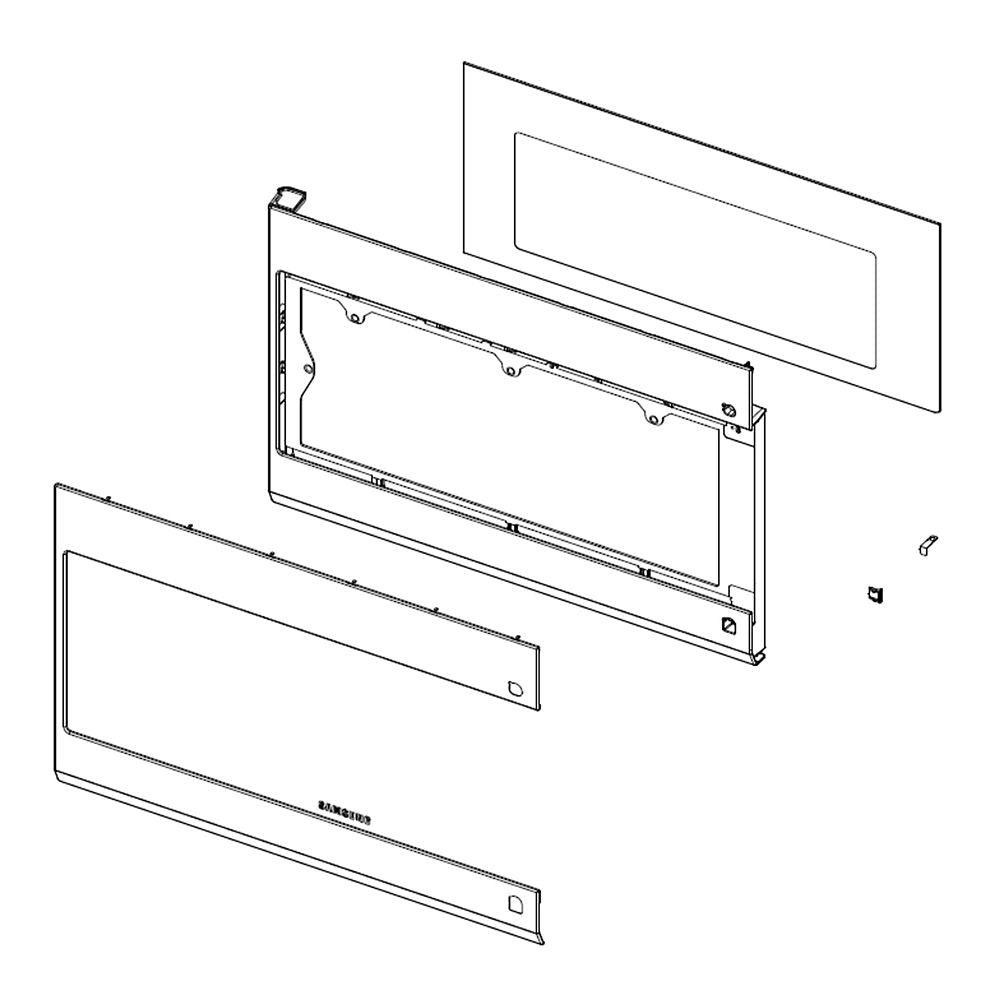 Samsung DE94-04314A Microwave Door Outer Panel Assembly