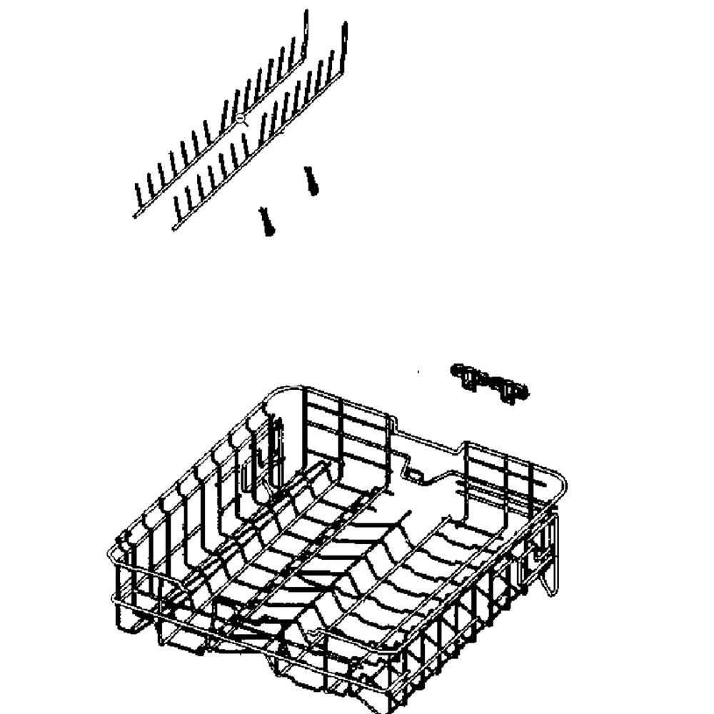 Samsung DD97-00196B Dishwasher Dishrack, Middle