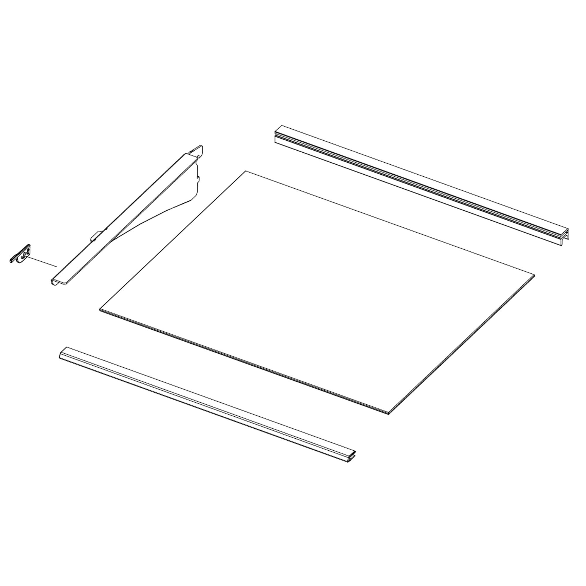 Samsung DA97-20043A Refrigerator Shelf Assembly