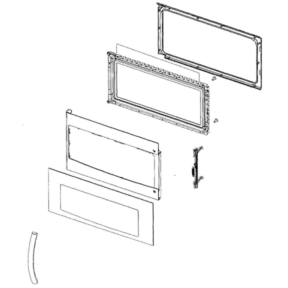 Samsung DE94-03159A Microwave Door Assembly