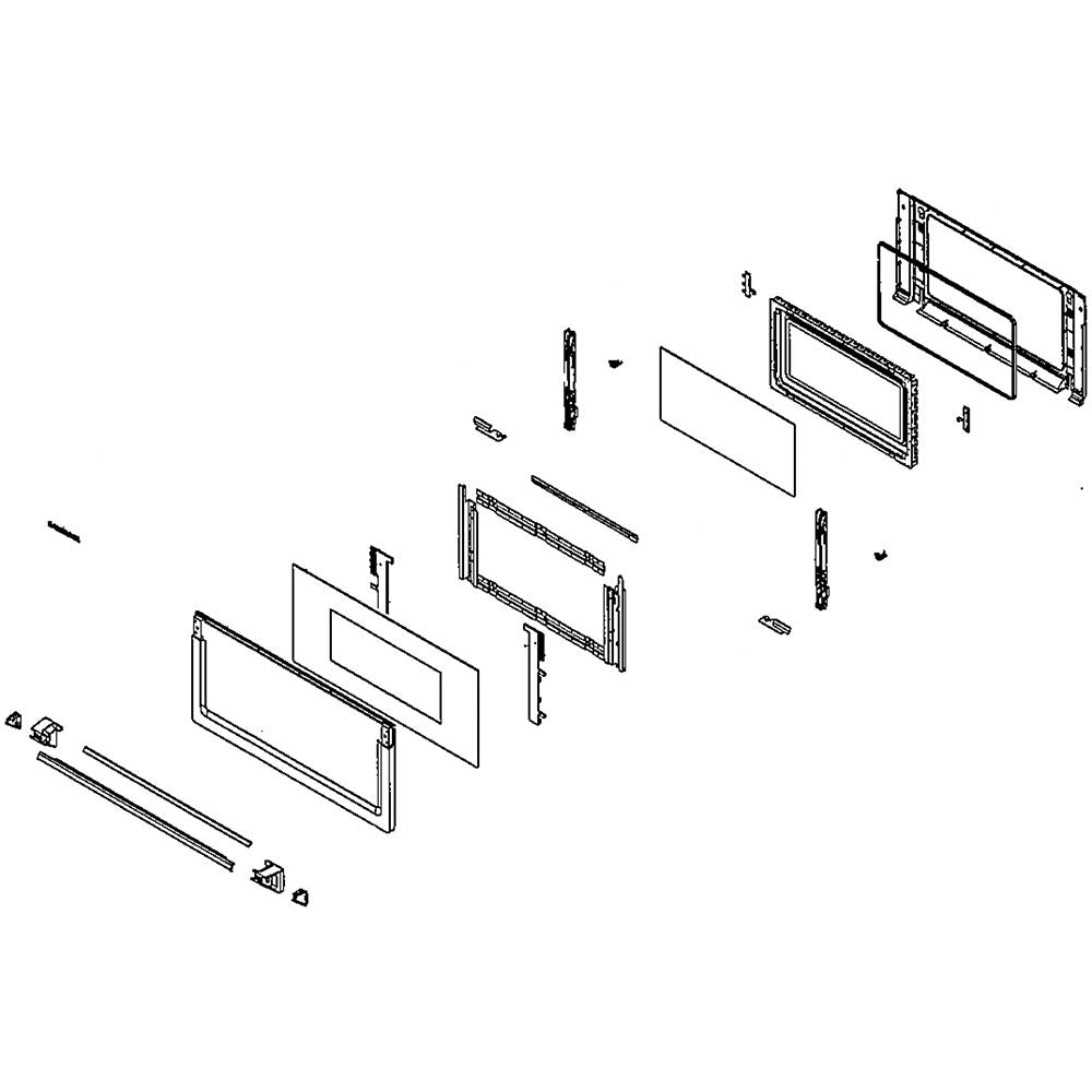 Samsung DE94-03942A Wall Oven Microwave Door Assembly