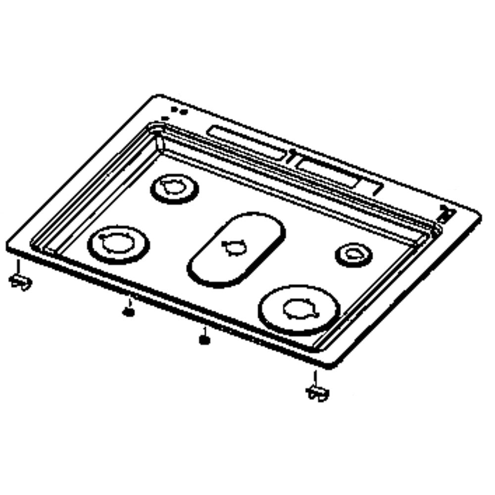 Samsung DG94-01424B Range Main Top (Black)