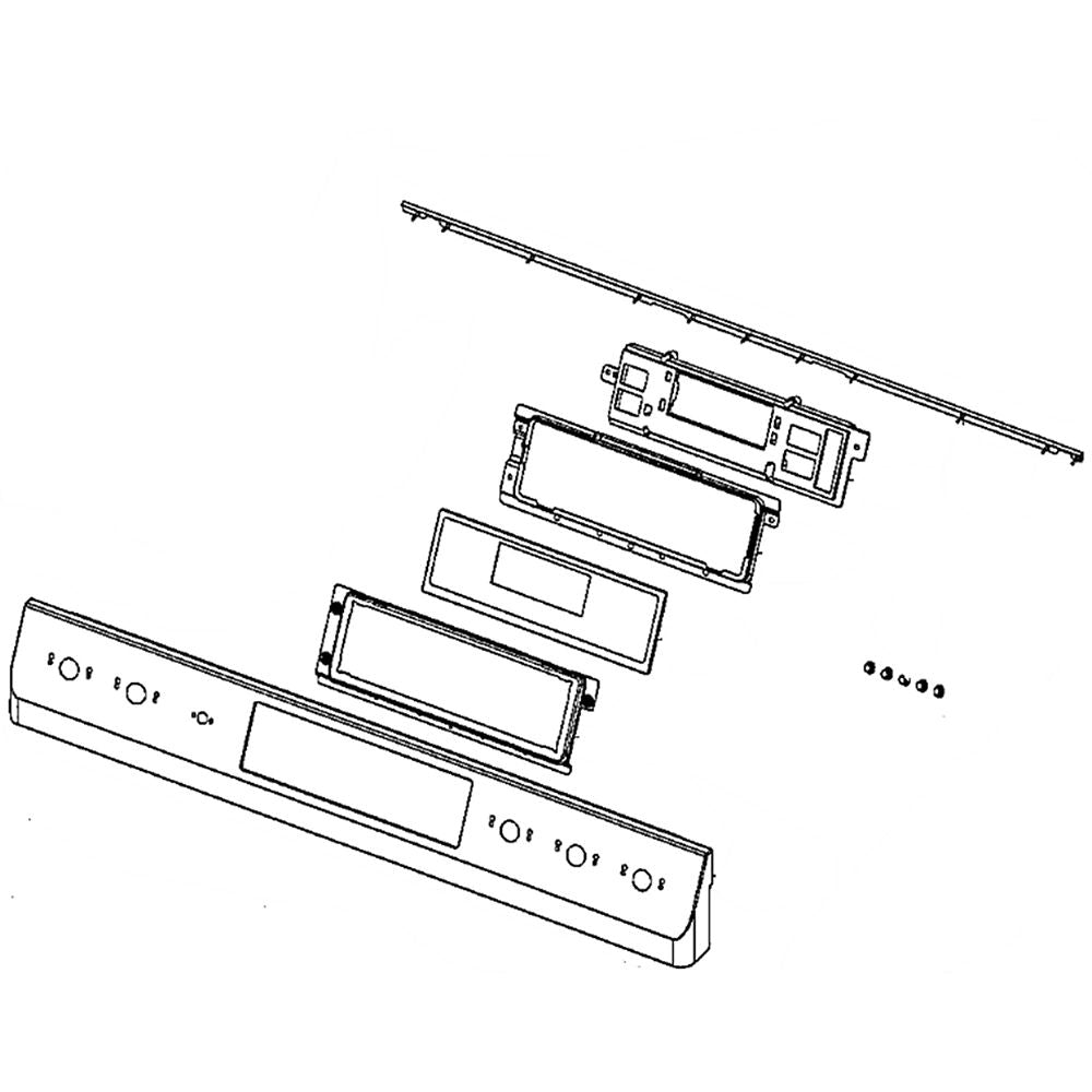 Samsung DG94-01727A Range Control Panel Assembly