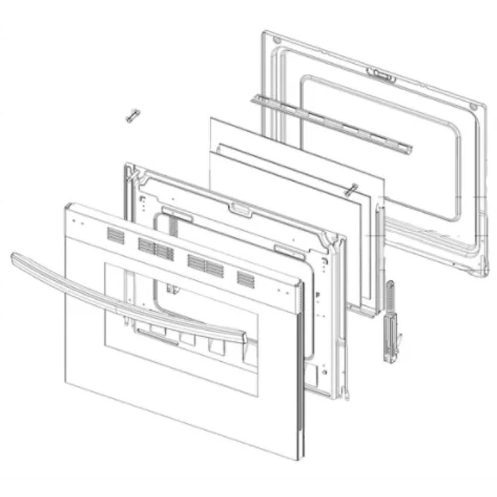 Samsung DG94-03006A Range Oven Door Assembly