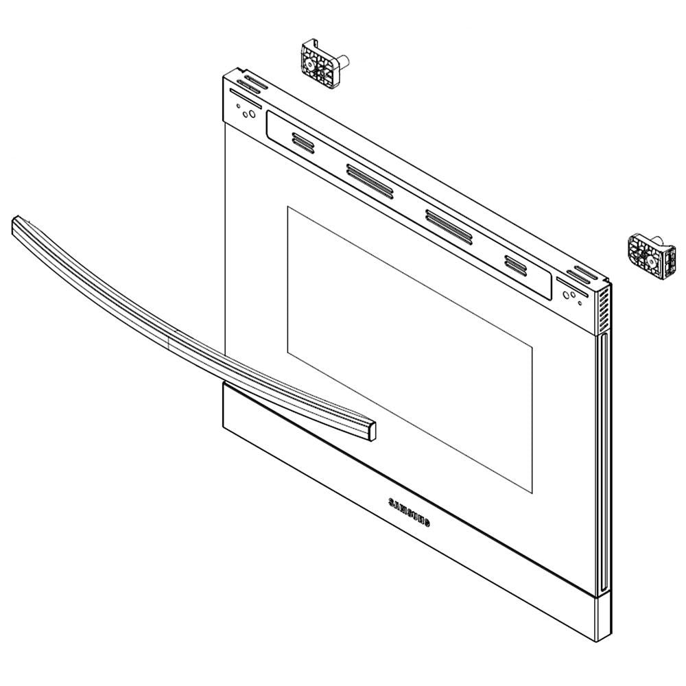 Samsung DG94-04084A Range Oven Door Outer Panel Assembly