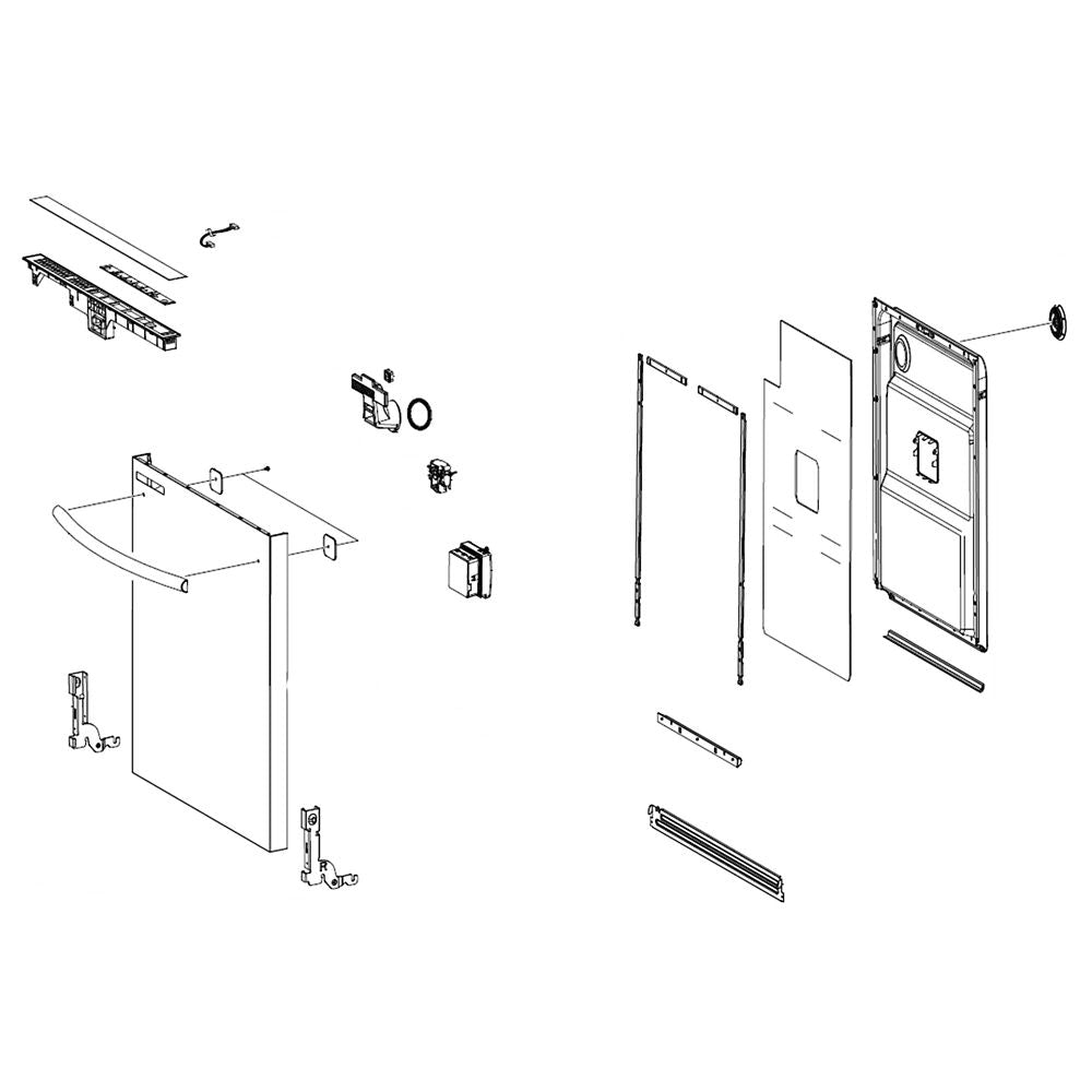 Samsung DD82-01374B Dishwasher Door Assembly