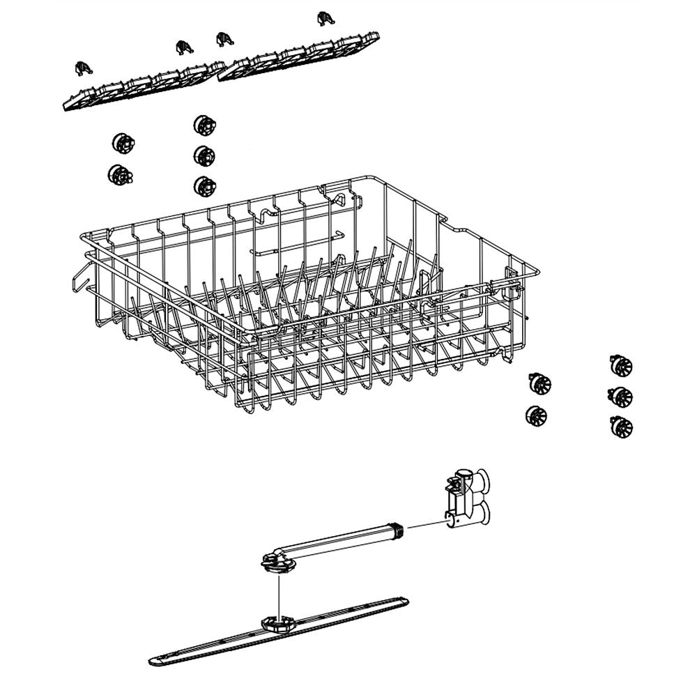 Samsung DD82-01385B Dishwasher Dishrack, Center