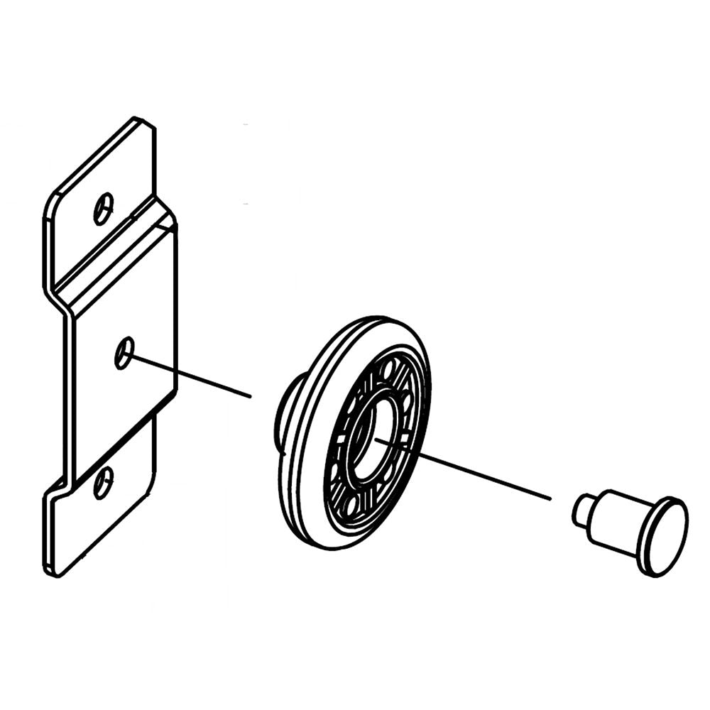Samsung DD97-00387A Dishwasher Dishrack Track Roller Assembly