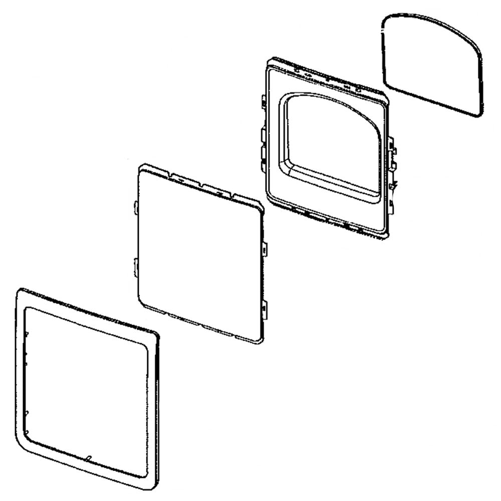 Samsung DC97-18995B Dryer Door Assembly