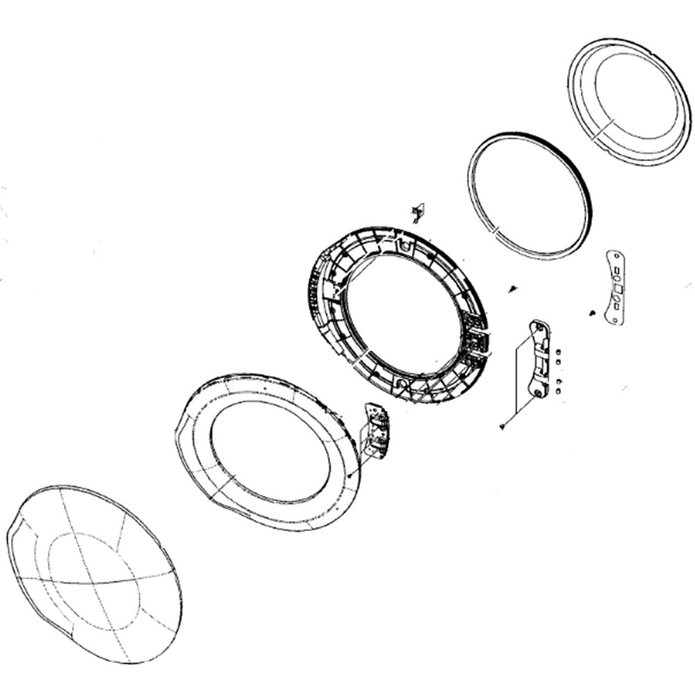 Samsung DC97-19329A Dryer Door Assembly
