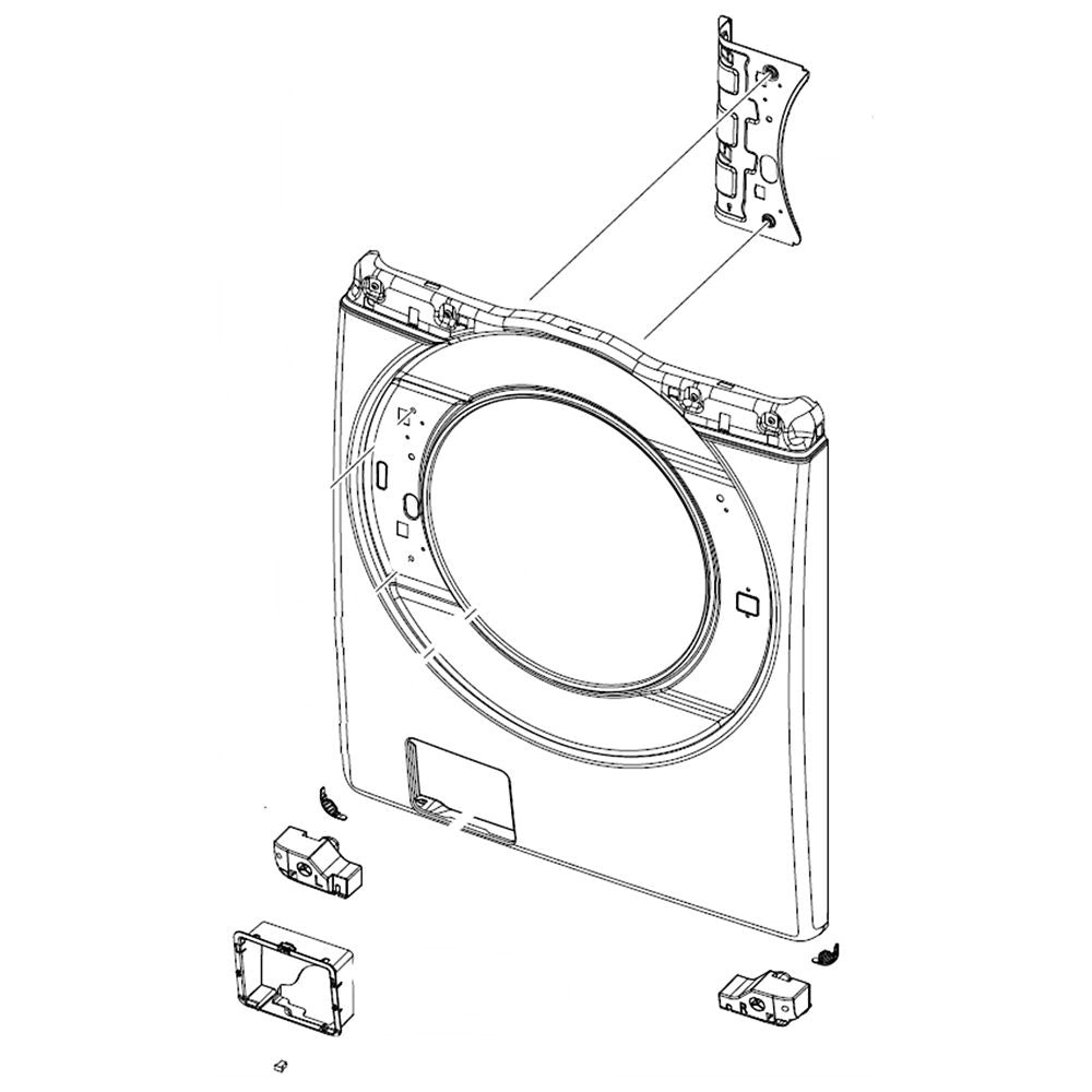 Samsung DC97-22197A Washer Front Panel Assembly