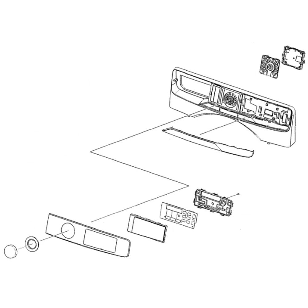 Samsung DC97-21464F Washer Control Panel Assembly