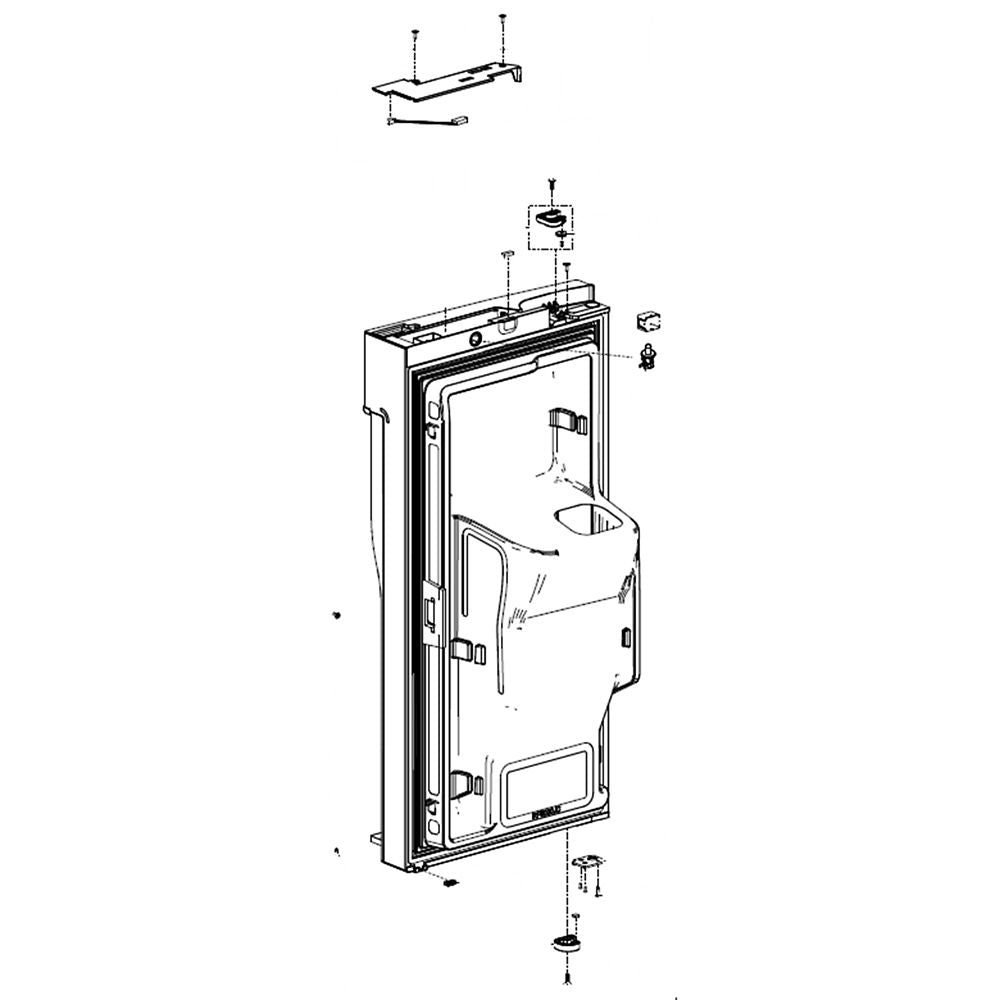 Samsung DA91-04569G Refrigerator Door Assembly, Left