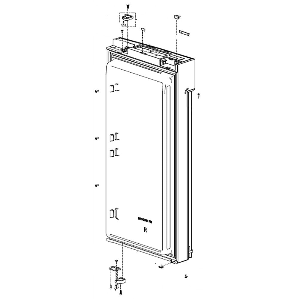 Samsung DA91-04575A Refrigerator Door Assembly, Right