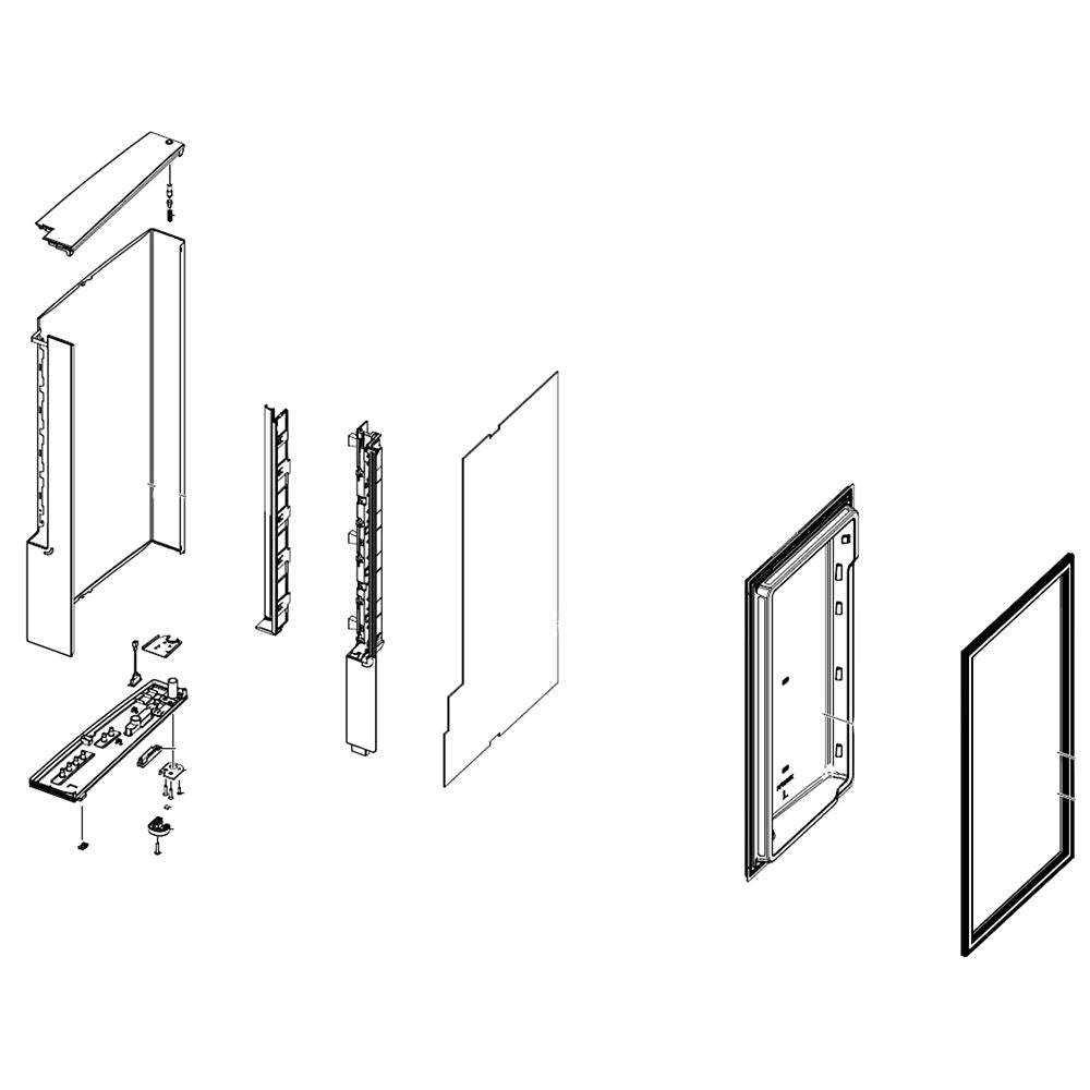Samsung DA91-04585F Refrigerator Freezer Door Assembly, Left