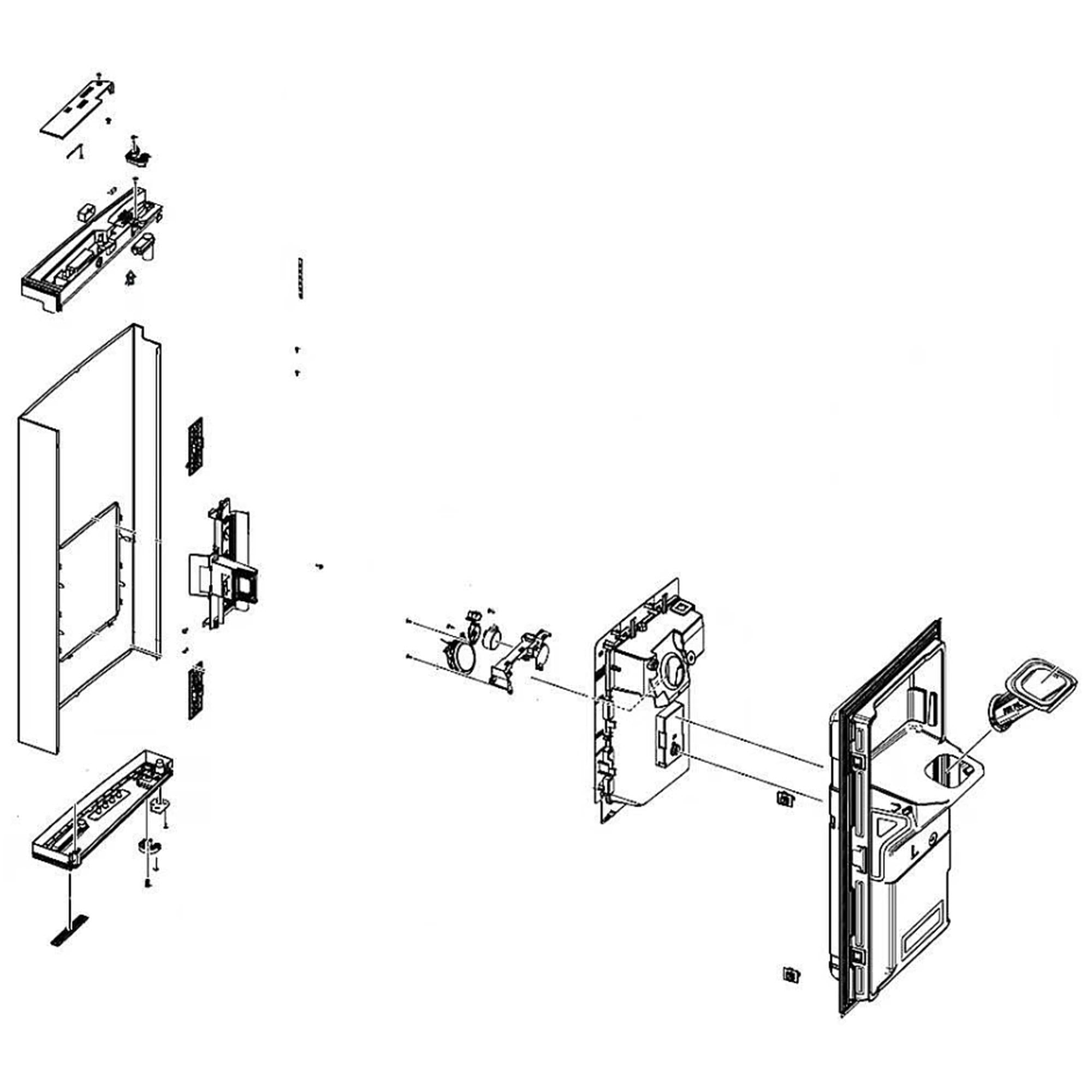 Samsung DA91-05050L Refrigerator Door Assembly, Left