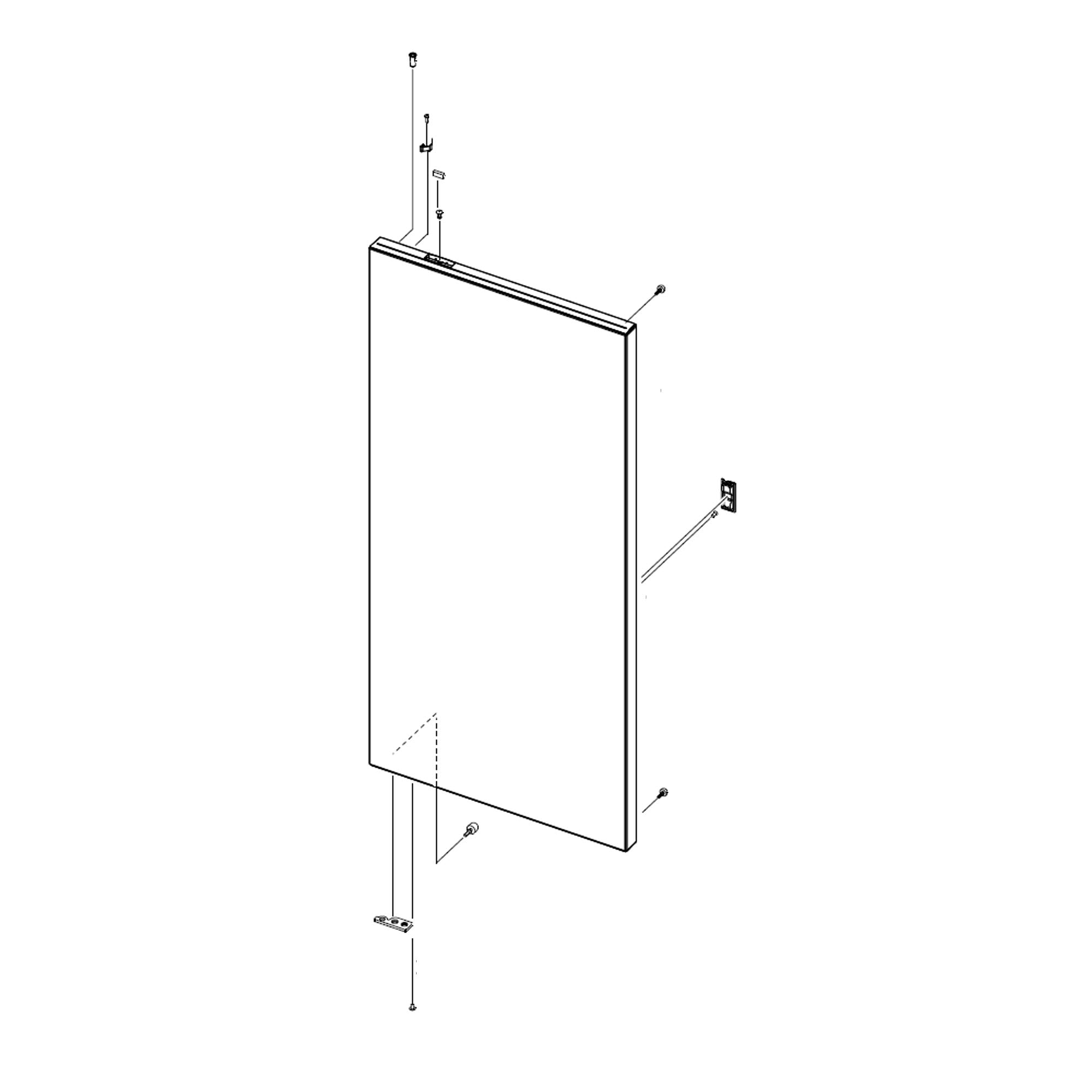 Samsung DA91-05493A Refrigerator Convenience Door Outer Panel Assembly