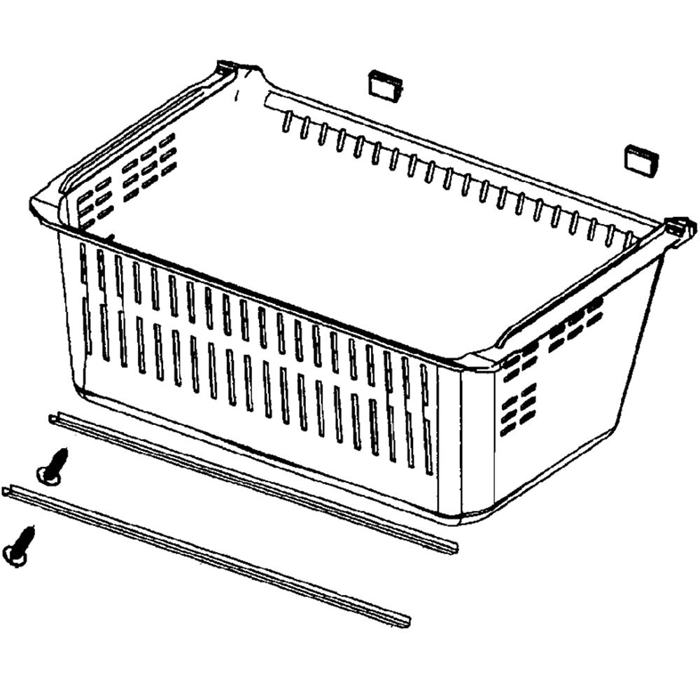 Samsung DA97-06276A Refrigerator Freezer Drawer Box Tray Assembly