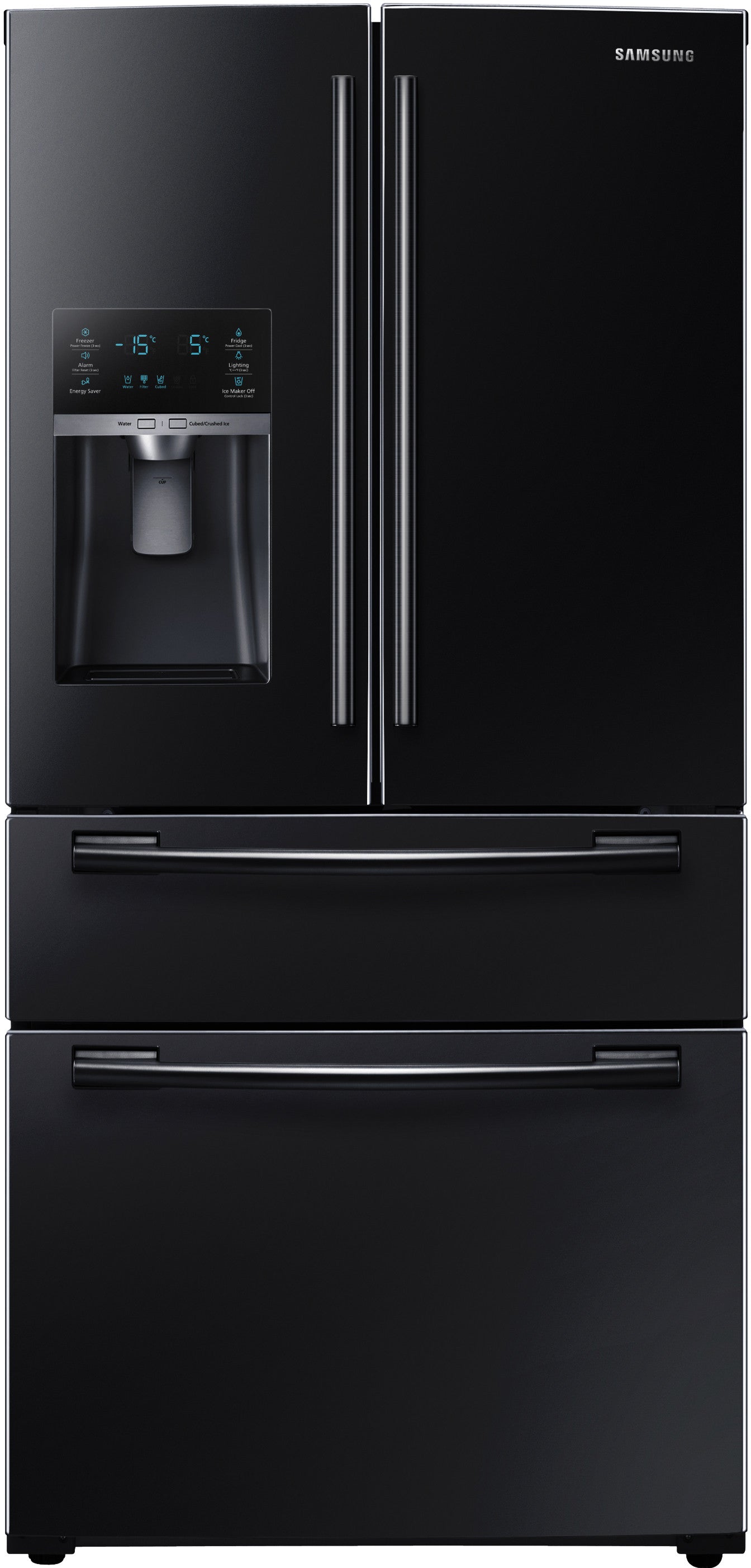 Samsung RF25HMEDBBC/AA 25 Cu. Ft. 4-Door French Door Refrigerator Black