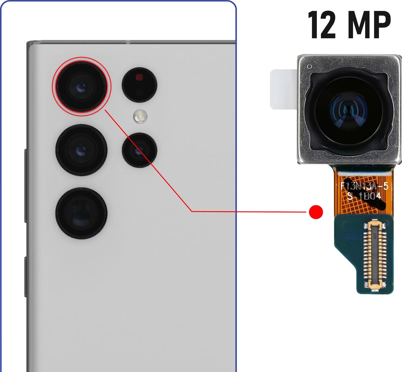  Samsung Mobile Galaxy S22 Ultra Rear Camera Module (12 MP) GH96-14772A