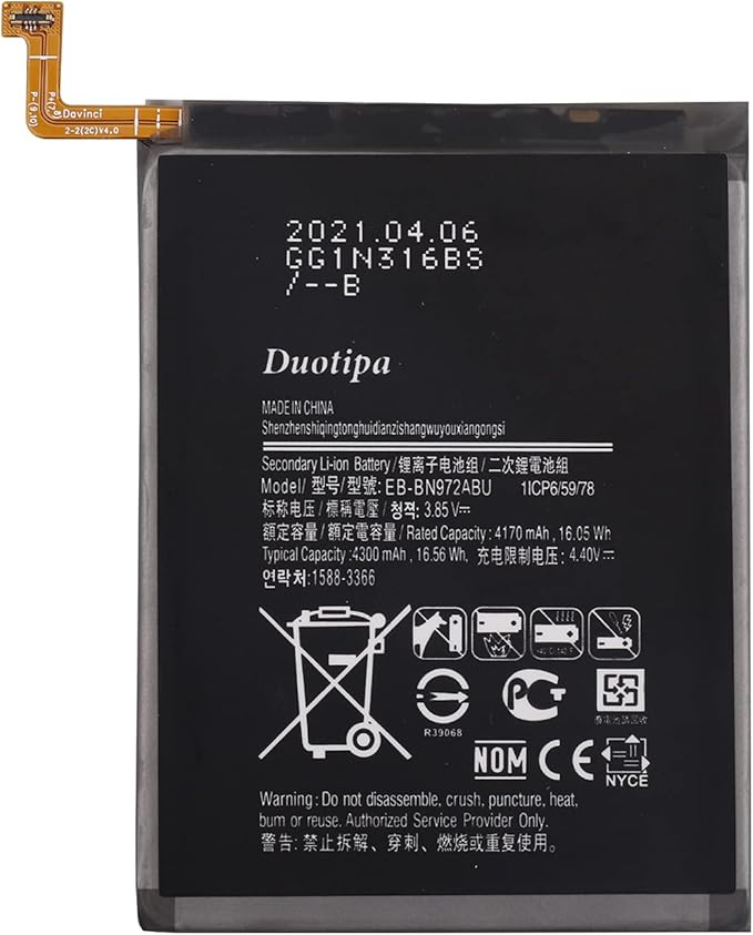  Samsung Mobile Galaxy Note10+ Battery (Main) GH82-20814A