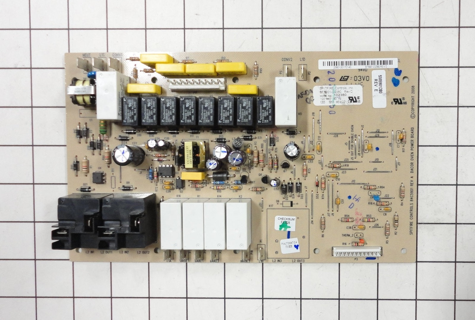 Samsung DE81-05671A Svc Relay Board Dbl Oven