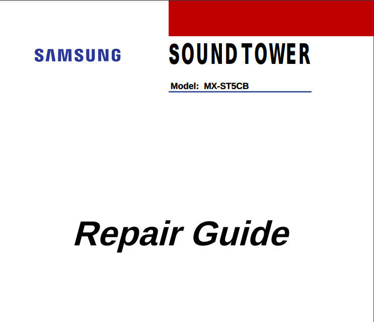  Service Guide For MX-ST5CB/ZA-G