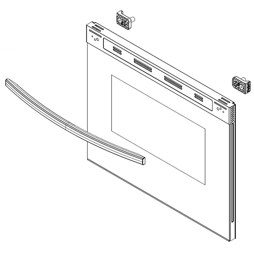 Samsung DG94-04083A Range Oven Door Outer Panel Assembly