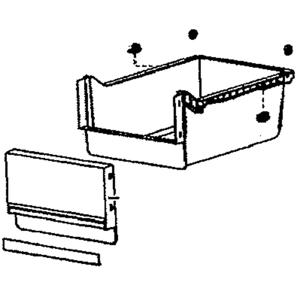  Samsung DA97-10884E Refrigerator Freezer Drawer Assembly, Lower