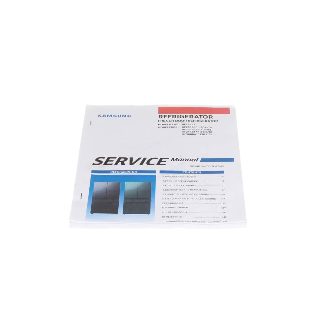Samsung Rf24bb6200qlaa-G Repair Guide, Paper Copy