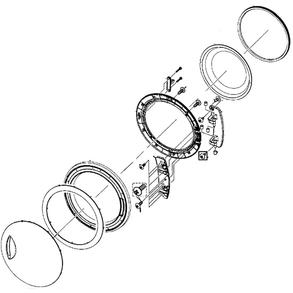 Samsung DC97-14870B Door,Blue