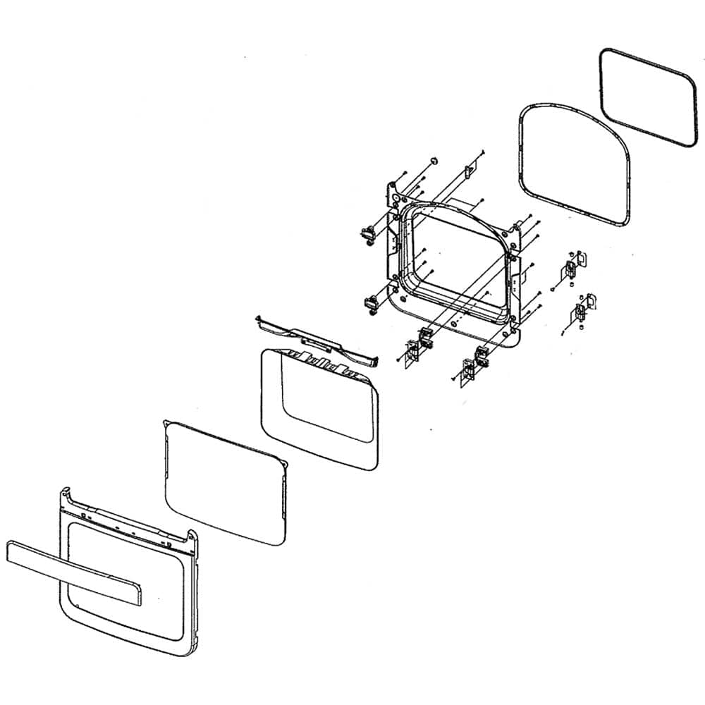 Samsung DC97-17019A Dryer Door Assembly