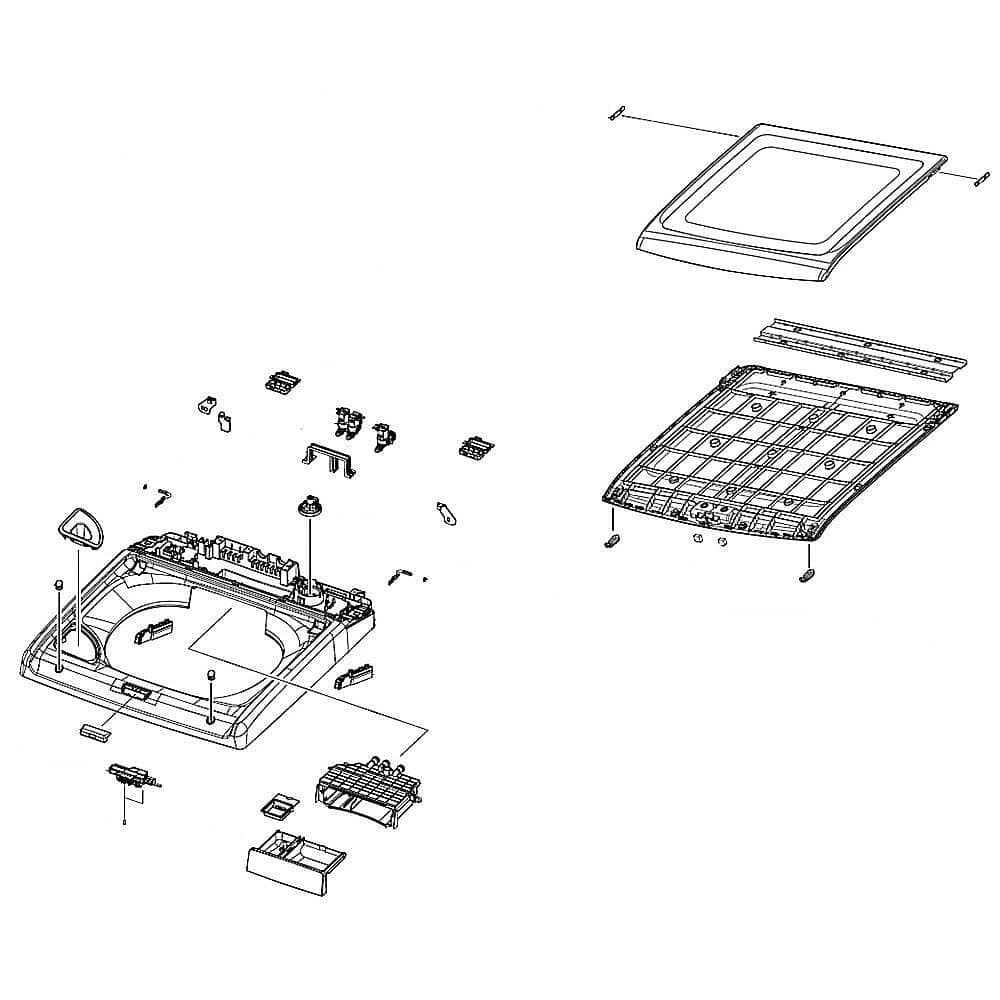 Samsung DC97-20481C Semi Cover Top Assembly