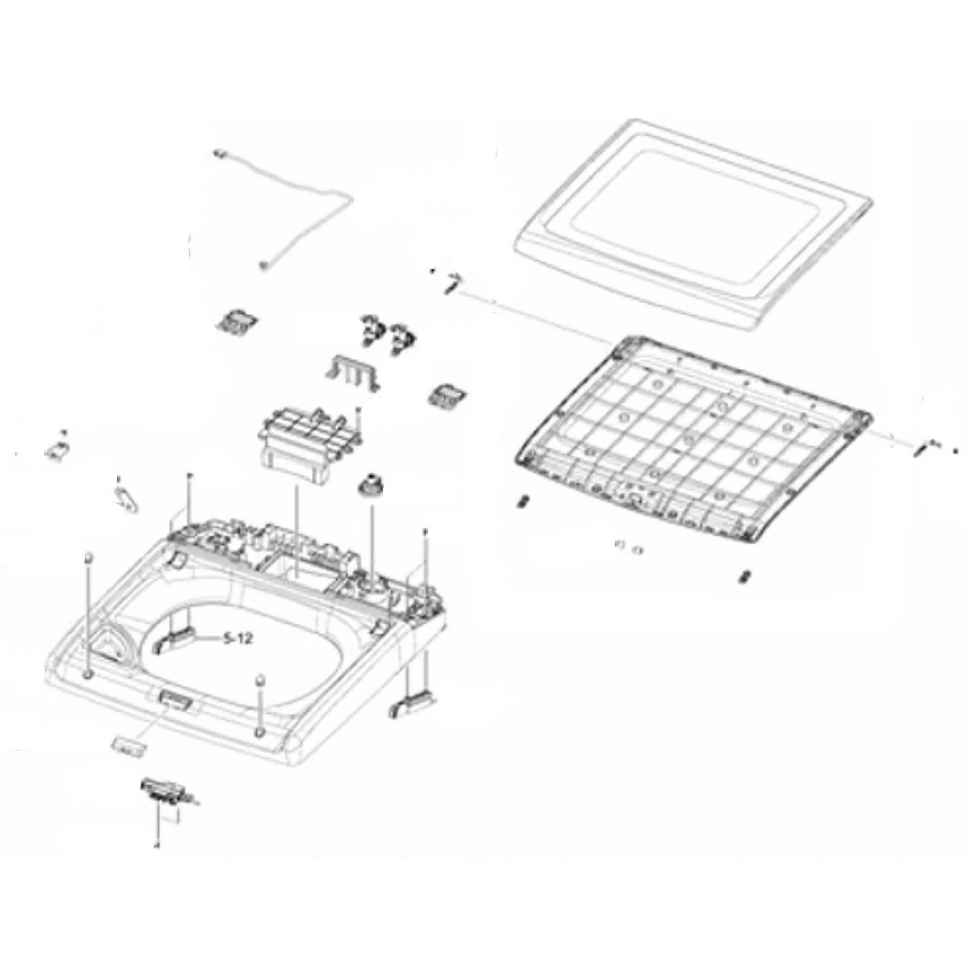  Samsung DC97-20481H Assembly Semi Cover Top