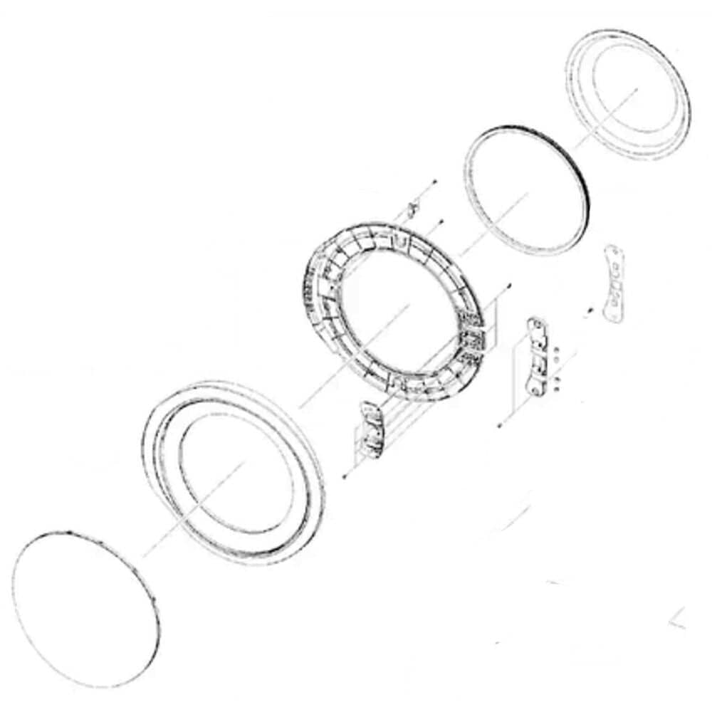 Samsung DC97-21491A Dryer Door Assembly