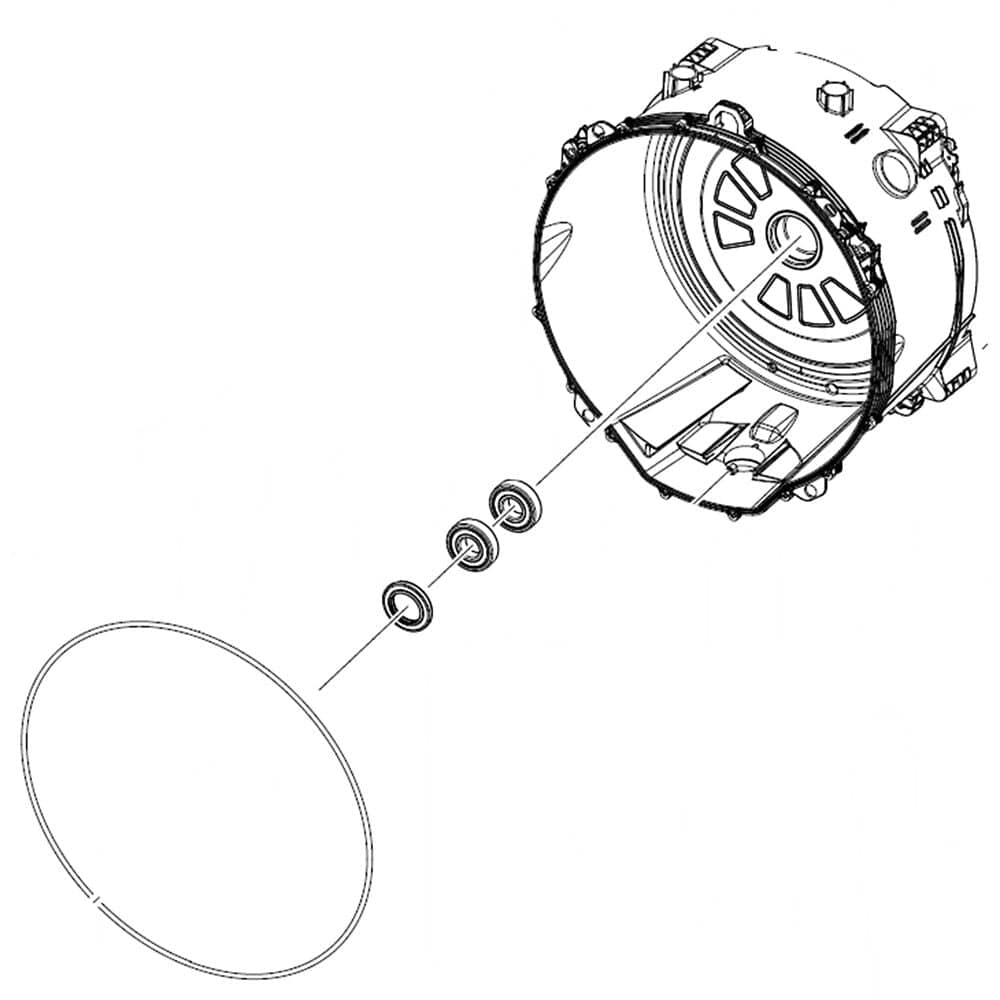 Samsung DC97-21594C Washer Outer Rear Tub (Replaces Dc97-21594A)