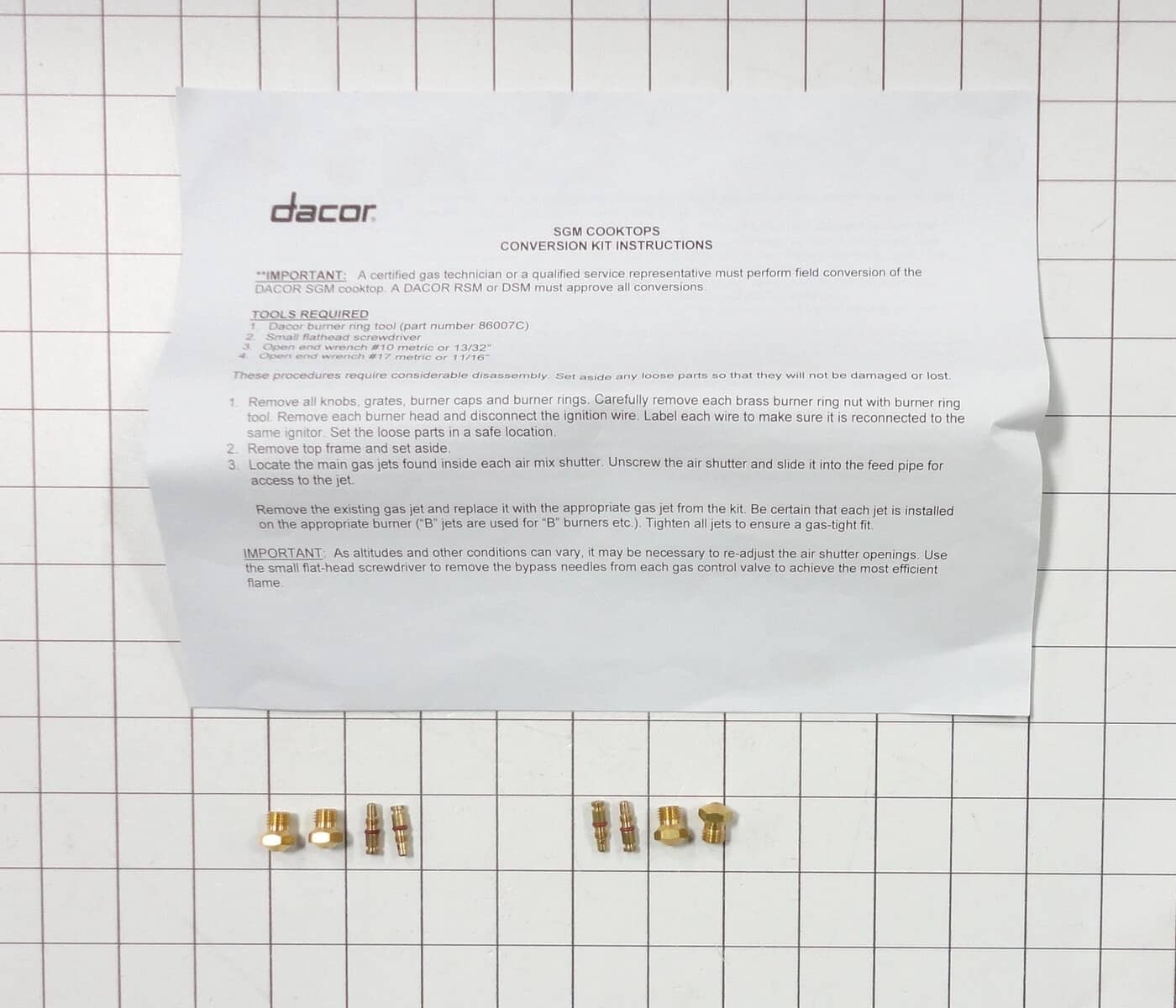  Samsung DE81-03006A Svc Conversion Kit Ng Sealev