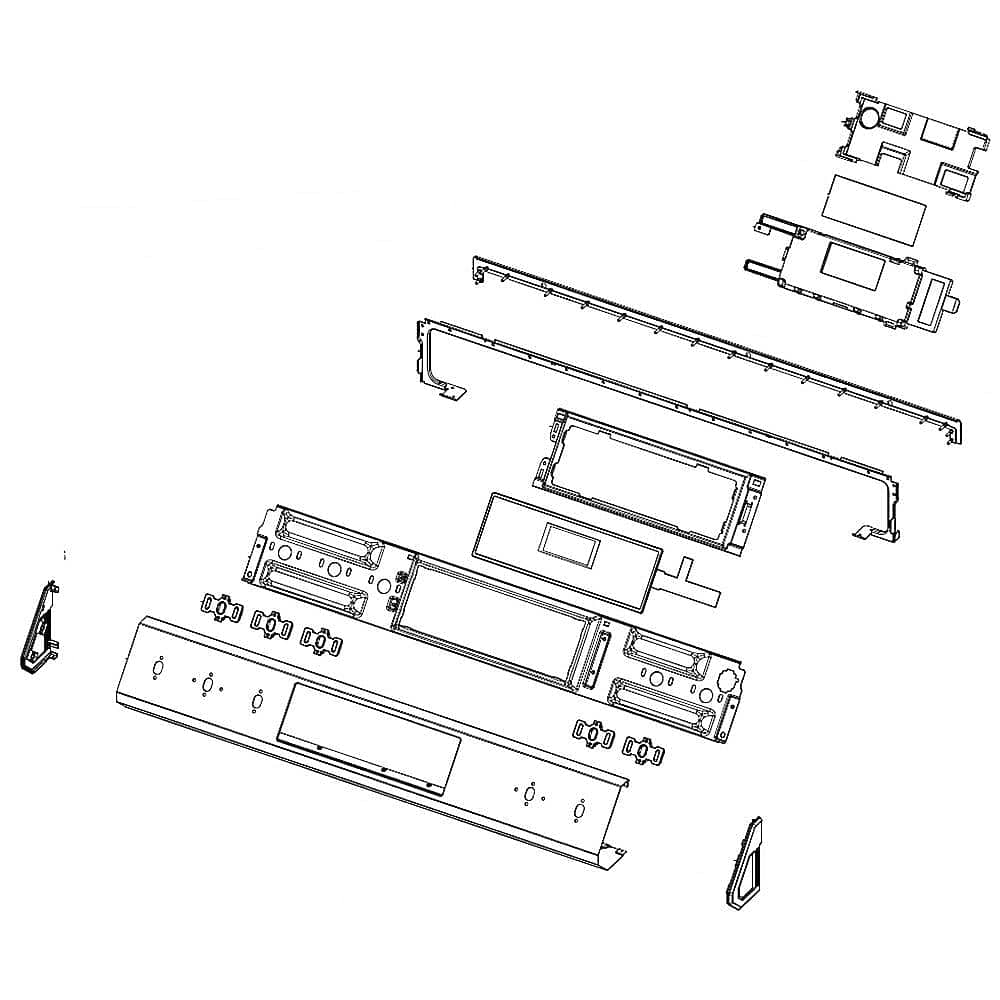 Samsung DG94-03580B Range Control Panel Assembly