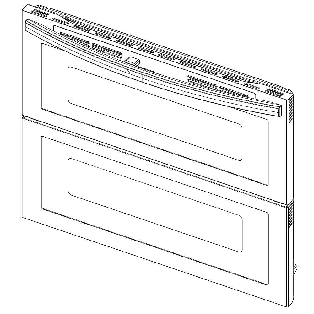 Samsung DG94-03584A Range Oven Door Assembly