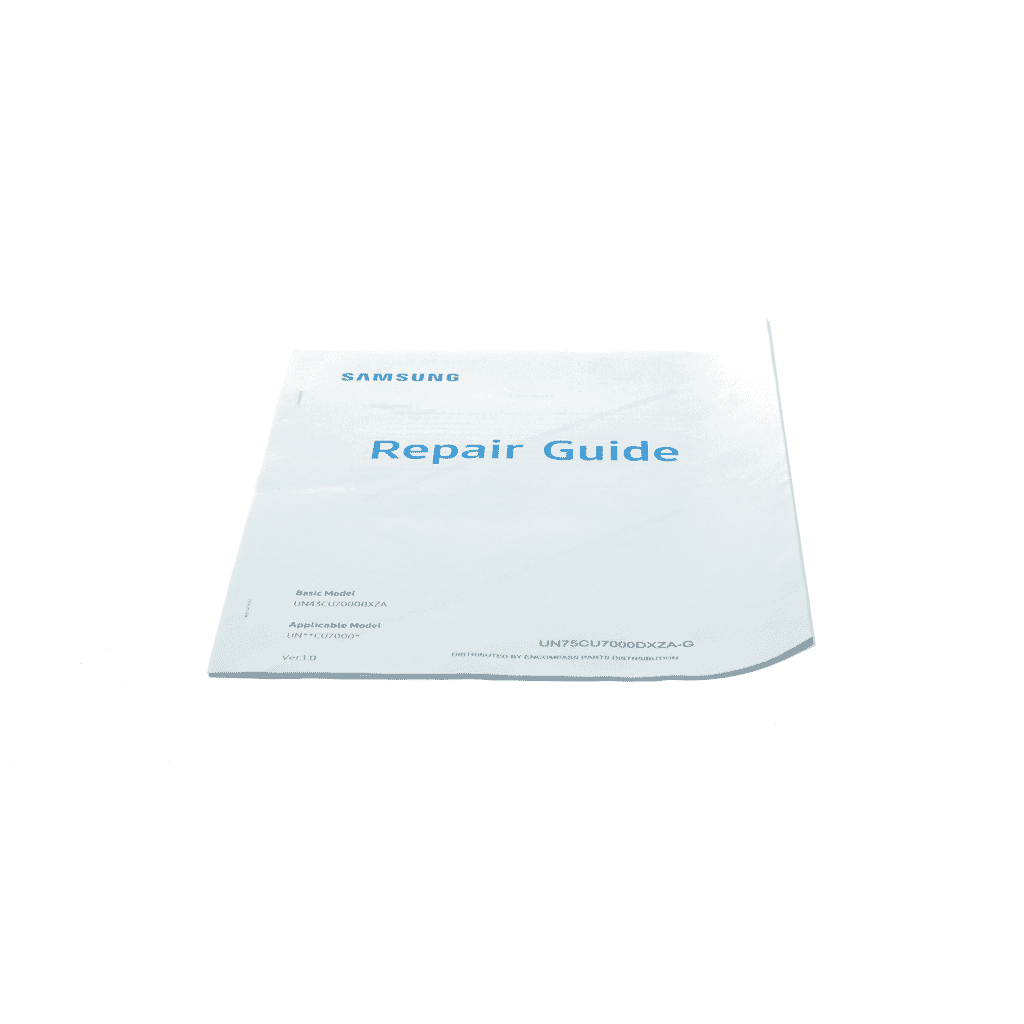 Samsung Un75cu7000dxza-G Repair Guide, Paper Copy