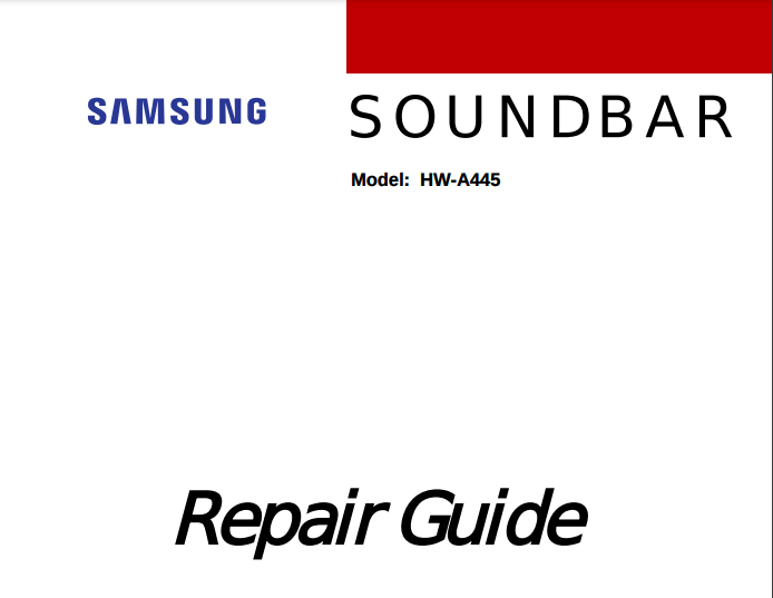  Service Guide For HW-A445/ZA-G