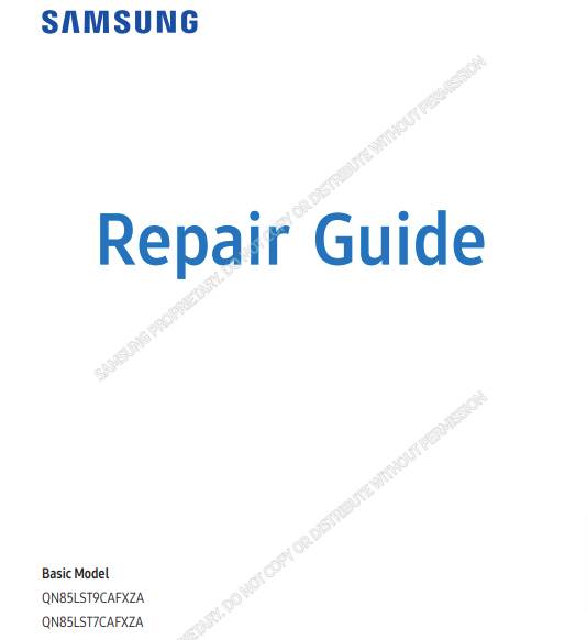  Service Guide For QN85LST7CAFXZA-G