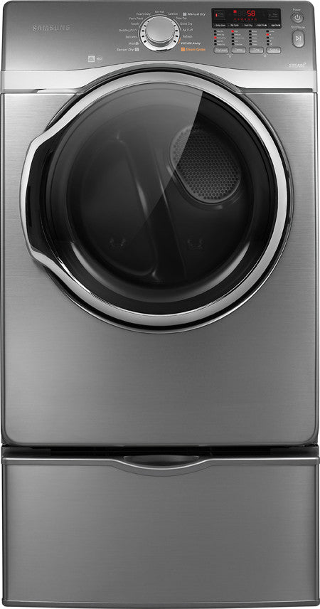 Samsung DV431AEP/XAA 7.4 Cu. Ft. Capacity Electric Steam Dryer (Stainless Platinum)