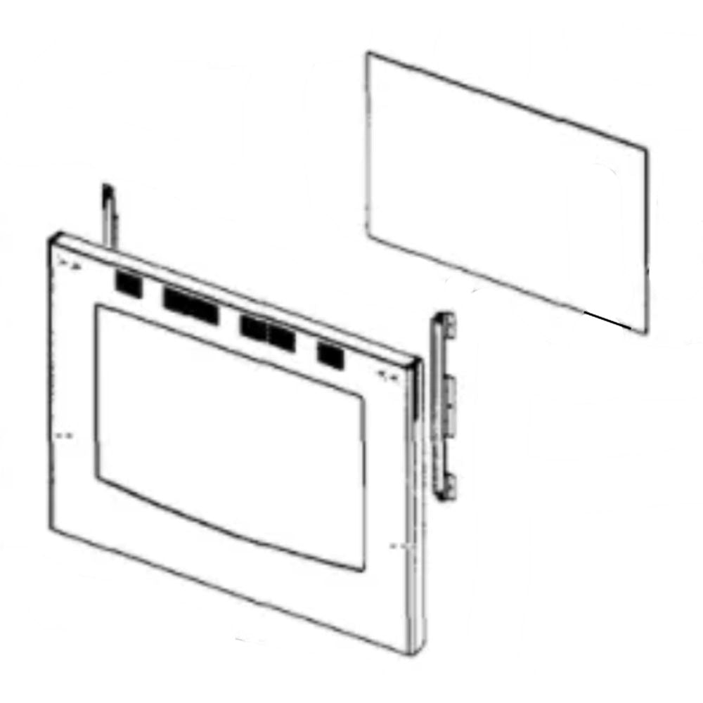 Samsung DG94-00947A Range Oven Door Outer Panel Assembly
