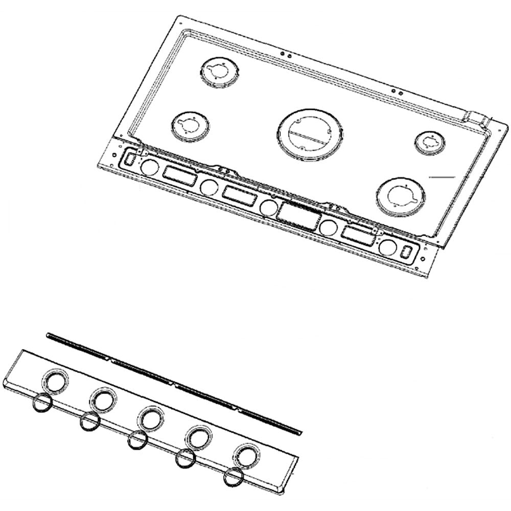 Samsung DG94-01530A Cooktop Main Top