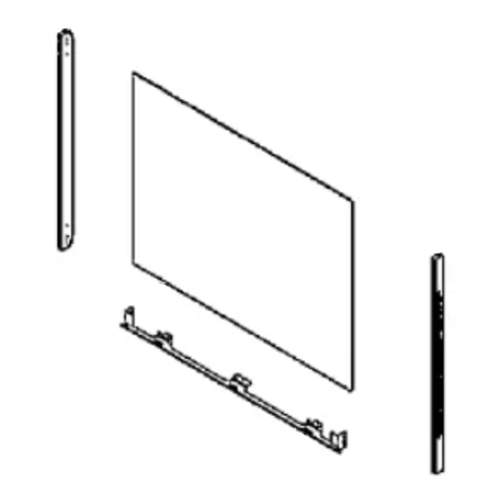 Samsung DG94-01707A Range Oven Door Outer Panel Assembly