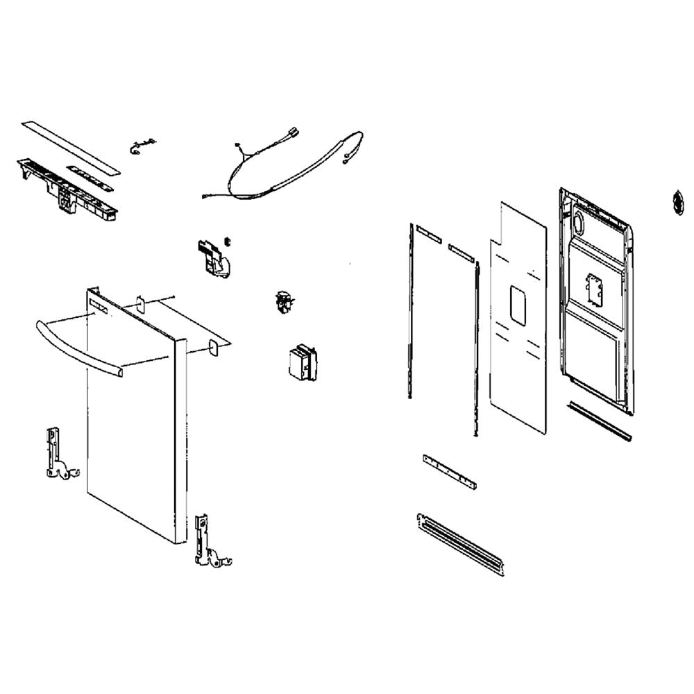 Samsung DD82-01374A Dishwasher Door Assembly