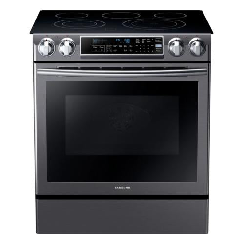 Samsung NE58K9500SG/AC 5.8 Cu. Ft. Electric Self-cleaning Slide-in Range With Convection - Black Stainless Steel