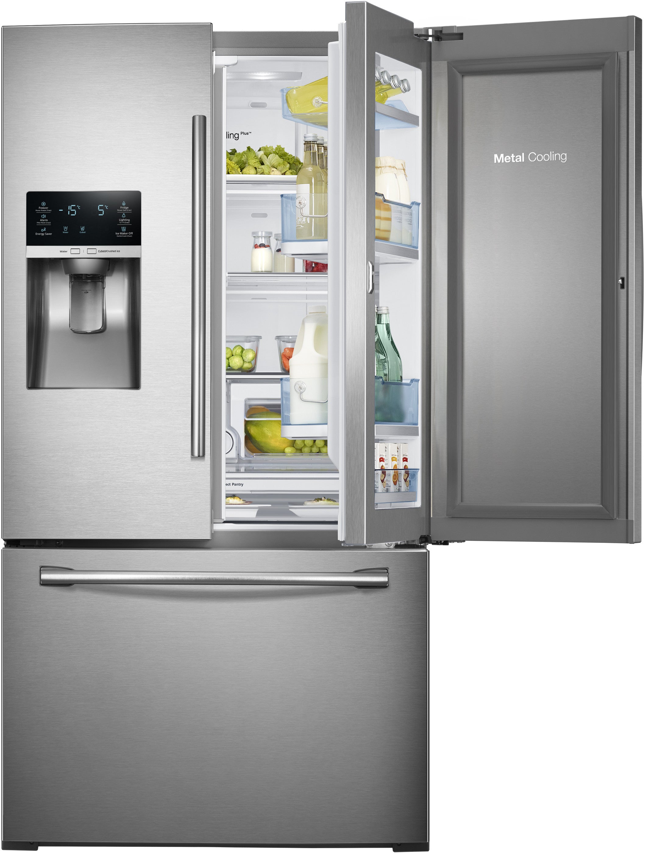 Samsung RF28HDEDTSR/AA 28 Cu Ft 3-Door French Door Refrigerator