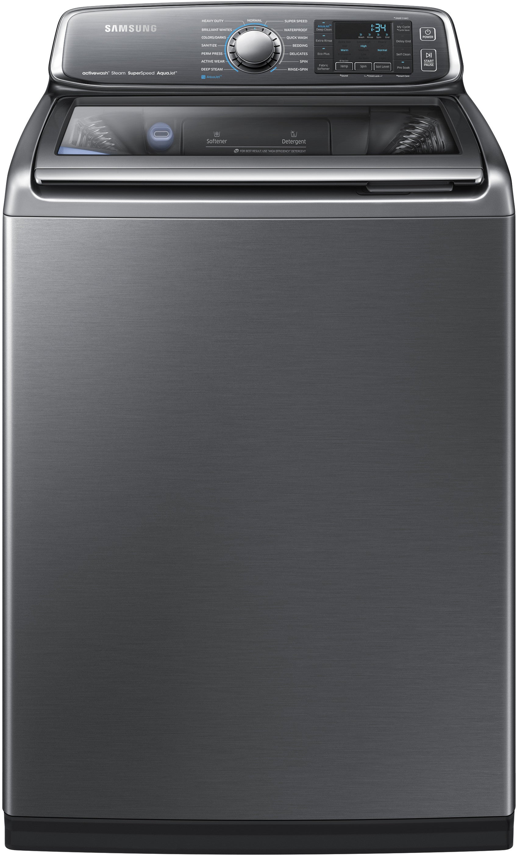 Samsung WA52J8700AP/A2 5.2 Cu. Ft. Top Load Washer With Active wash